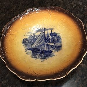 Delft scene on Limoges China